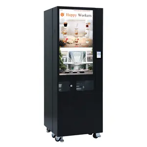 Happy Workers New Design Freshly Grinding Hot Americano Commercial Coffee Vending Machine