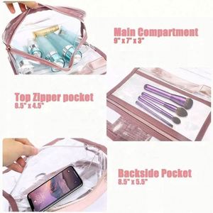 Bolsa de Aseo Transparente Impermeable para Viaje, Personalizable con Logotipo, Organizador con Cierre de PVC, Venta al Por Mayor de Design Factory - Product Image 2