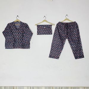 Conjunto de Pijama de Lujo 100% Algodón con Pantalón Largo - Ropa de Dormir de Algodón, Ropa de Dormir y de Estar por Casa de Verano Estilo Bohemio para Mujer, Regalo - Product Image 1