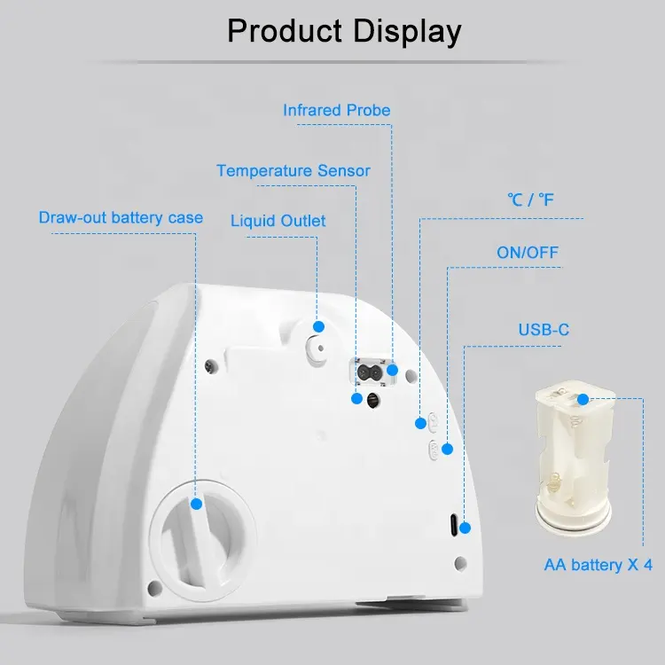 Desinfectante de manos automático, dispensador de jabón en aerosol de espuma líquida, Alcohol, para Hotel, comercial, montado en la pared, 430ml