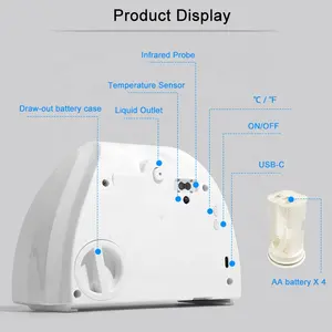 Commercial Wall Mounted 430ml Automatic Hand Sanitizer Alcohol Liquid Foam Spray Soap Dispenser For Hotel