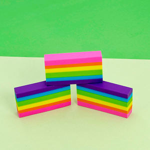 Gommes Macaron de haute qualité gommes à rayures multicolores gommes douces durables gomme de forme personnalisée pour les enfants - Product Image 3