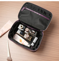 Trousse de Maquillage de Luxe Personnalisée en Cuir PU, Grande Capacité, Sac de Voyage Cosmétique, Étui Organisateur Effet Peau de Crocodile, Mallette de Toilette