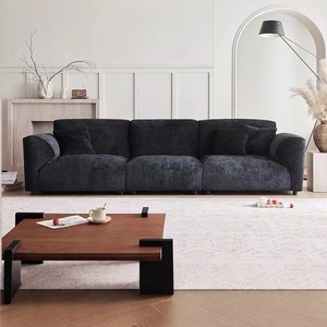 Conjunto de sofá seccional moderno de tela con brazos acolchados de diseño capitoné para sala de estar - Product Image 4