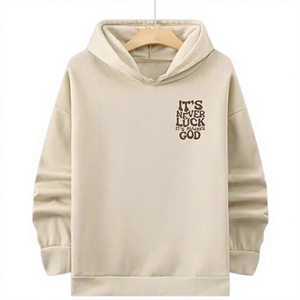 เสื้อฮู้ดผ้าทอผสมโพลีเอสเตอร์และคอตตอนสำหรับผู้ชาย  ไซส์ใหญ่พิเศษ WX 664912 แฟชั่นเสื้อฮู้ดแบบเรียบ - Product Image 1