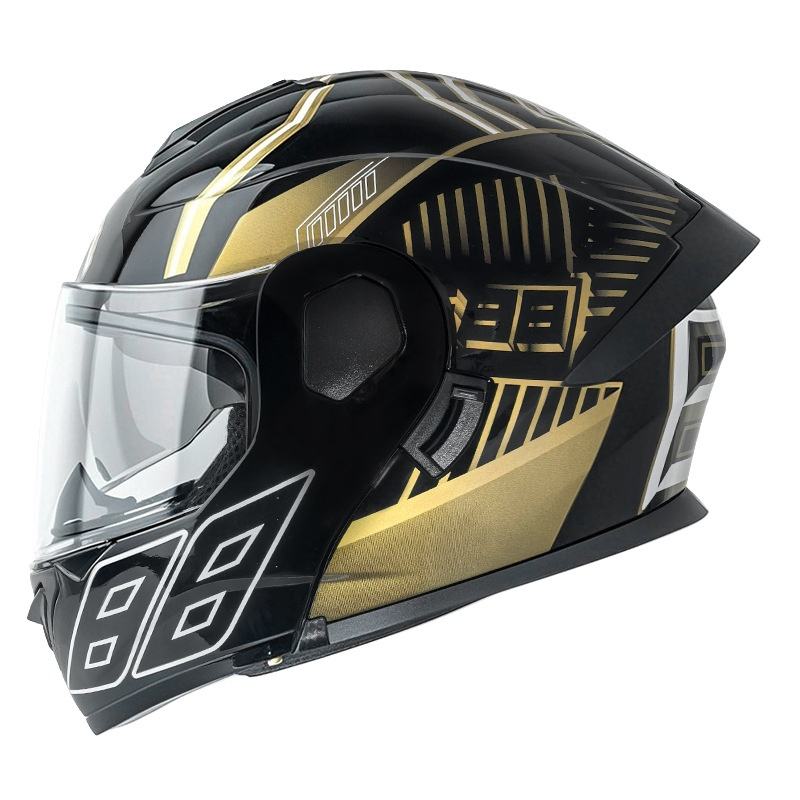 Dot Certified 800 Extraordinary Helmet Class A Export New Abs Material Double Lens Universal Two-season Motorcycle Helmet