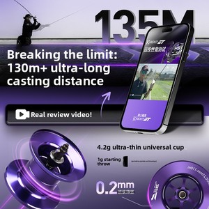 Катушка для бейткастинга HISTAR Knight Elite Long-Casting из алюминиево-магниевого сплава, ультралегкая, универсальная для приманок - Product Image 3