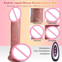 USB-Fernbedienung Großhandel Big Realistic Thrust ing Dildo Vibrator für Frauen mit Saugnapf