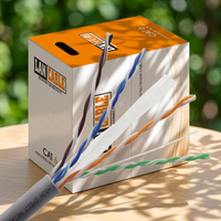Câble réseau Cat 6 en cuivre pur torsadé 23AWG 0,56 mm 0,57 mm 0,58 mm LSZH Cat6 UTP 305 m