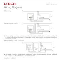 Variateur de lumière LTECH 1-10V pour panneau en verre et acier, avec interrupteur rotatif, entrée 90-250V, norme européenne, pour le contrôle des éclairages LED
