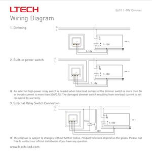 <span class=keywords><strong>Dimmer</strong></span> de Painel de Vidro em Aço LTECH 1-10V com Padrão Europeu, Entrada 90-250V, Interruptor Rotativo para Controle de Luz LED - Product Image 5