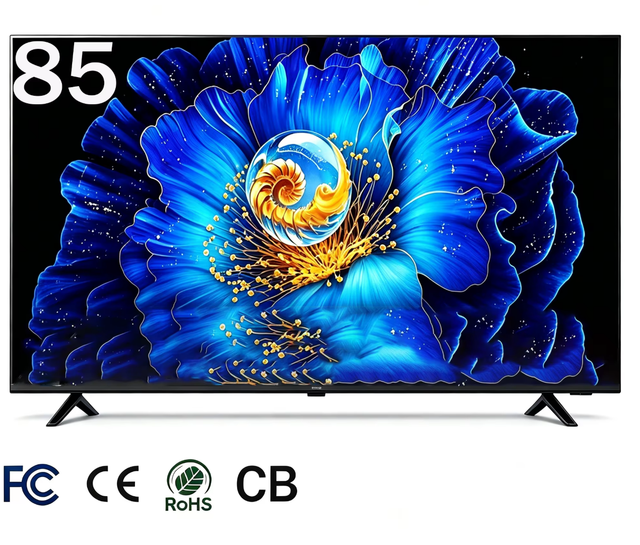 China TV Factory OEM 85 Inch 4K Smart 50 55 65 75 85 100 WebOS/Google/Android LED Television Smart LED TV