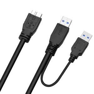 <span class=keywords><strong>Cable</strong></span> de datos <span class=keywords><strong>USB</strong></span> 3.0 <span class=keywords><strong>Micro</strong></span>-B de cobre con doble cabezal y alimentación para disco duro móvil con suministro <span class=keywords><strong>USB</strong></span> <span class=keywords><strong>auxiliar</strong></span> de 0.5m - Product Image 3
