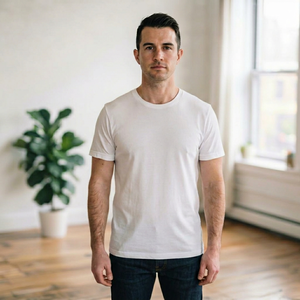 เสื้อยืดคอตตอนพรีเมียม แขนสั้น คอกลม ทรงปกติ สไตล์สมาร์ทแคชชวล เนื้อผ้าเจอร์ซีย์ ป้องกันขนร่วง น้ำหนัก 220 กรัม ลายตัวอักษร - Product Image 1