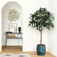 Plante artificielle en pot de banian, plantes décoratives artificielles, ficus de 180 cm, plantes d'intérieur, décorations pour la maison