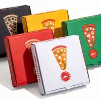 Boîtes à pizza pliables en carton ondulé imprimées en gros, de haute qualité, avec logo personnalisé, respectueuses de l'environnement