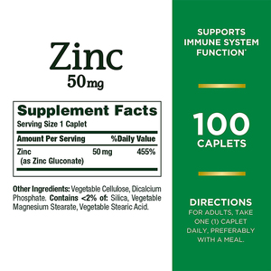 Fabricante de Suplementos de Zinc de Marca Privada, Suplemento Antioxidante para el Apoyo Inmunitario, Promueve la Salud de la Piel, 50 mg, 100 Cápsulas de Zinc - Product Image 5