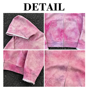 Sudadera con capucha de algodón pesado con logo personalizado, estilo streetwear, sin impuestos en EE. UU., con lavado ácido vintage y efecto desgastado por el sol. - Product Image 6