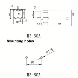Hinew H3-60A 6x30mm thủy tinh gốm cầu chì chủ 16A 250V AC đen 2 Pin 10kA phá vỡ Công suất snap-on đầu Bìa PCB núi - Product Image 6