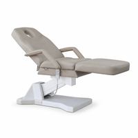 Cama de Belleza Eléctrica de 3 Motores, Compacta, con Reposabrazos Abatibles, Ahorra Espacio, Altura Ajustable, para Microblading, Tatuajes, Pestañas, Estudio, Salón, Spa