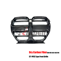 Grille de calandre en carbone sec G80 style ST, pièces de rechange extérieures pour BMW G80 M3 G82 G83 M4, 1 pièce