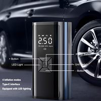 Gonfleur de pneus sans fil Compresseur d'air portable Gonflage rapide Compresseur d'air sans fil Charge plus rapide Pompe à air électrique