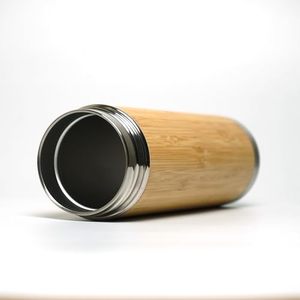 Thermos en bambou écologique de haute qualité, bouteille à thé en acier inoxydable avec infuseur, tasse durable - Product Image 3