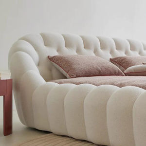 Stoffbezogenes Design-<span class=keywords><strong>Bubble</strong></span>-Bett mit Hochdichtem 45D Schaumstoff und Robustem Metall-Massivholzrahmen – Modern, OEM-Anpassbar, Direkt vom Hersteller - Product Image 3