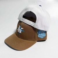 Topi Baseball Bordir Logo Huruf 3D Warna Putih Akrilik Kustom Grosir, Bahan Polyester/Katun, Snapback Sporty, Ukuran Dapat Disesuaikan