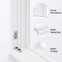 Fenêtre à battant triple vitrage en PVC, inclinable et orientable, isolante thermiquement, hermétique, à économie d'énergie, pour climat froid