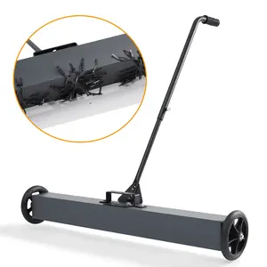 Sweeper magnético personalizado de 36 polegadas com rodas, Rolling Magnetic Sweeper Magnetic Pickup Tool para unhas, 50 lb de capacidade