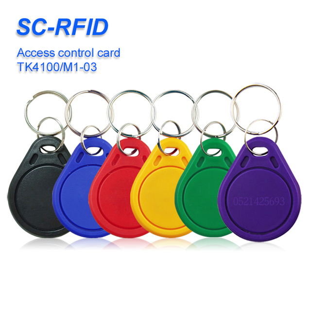Wholesale Factory Direct Various Colors ABS Waterproof Keychain 125kHz TK4100 Smart Lock RFID  Card for Door Controller