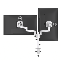 Support de bras double pour écran, en alliage d'aluminium de haute qualité, pour utilisation en bureau, promotionnel