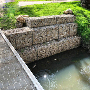 Dipped Galvanized Welded Black <b>Wire</b> <b>Mesh</b> Gabion Walls Retaining Wall for Garden Landscape Rock-filled Cage Durable Easy Install - Product Image 2