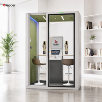 Cabine de travail modulaire insonorisée et mobile, préfabriquée, pour l'enregistrement et l'intimité, bureau portable