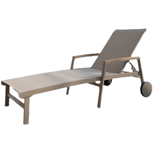 Chaise de plage pliable de luxe moderne, imperméable, avec coussin en mousse à mémoire de forme, <span class=keywords><strong>lit</strong></span> en maille Teslin, cadre en aluminium, pour piscines et hôtels - Product Image 5