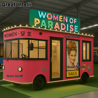 Salon de beauté mobile sur remorque, camion de spa portable pour les ongles et les cheveux, boutique de beauté mobile personnalisée pour les activités commerciales en extérieur