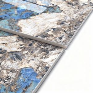 Cilalı Porselen Mavi Duvar ve Zemin Karoları 600 X 1200 mm Avrupa Modern Parlak Seramik Mavi Kahverengi Yüksek Kaliteli Karolar - Product Image 5