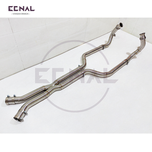 Ecnal pour BMW X5M F95 X6M F96 V8 4.4T 2020-2023, Tuyaux avant sans catalyseur en acier inoxydable 1,5 mm + Section intermédiaire en X - Product Image 3