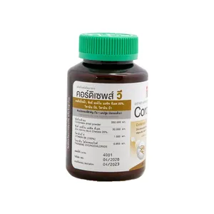 Prodotto sanitario estratto vegetale 100% Cordyceps V polvere secca con aminoacidi di zinco 36 capsule Per bottiglia dalla thailandia