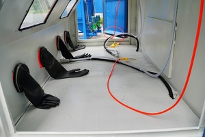 Multi Stations <b>Sandblasting</b> Machine with Long Sand Blasting Chamber - Product Image 4