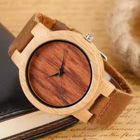 Usine Pas Cher Haute Qualité En Gros Bracelet En Cuir Grain De Bois 3 Mains Mouvement À Quartz Montre quantité minimale de commande Bas Quartz Hommes Montres
