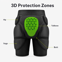 Shorts de protection ski et snowboard en stock – Rembourrage EVA alvéolé pour hanches et coccyx – Protection anti-choc – Vente en gros, faible MOQ