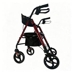 Promising Aluminum Alloy <b>Walker</b> Four Wheel Folding With Seat Lightweight Walking Aid For <b>Elderly</b> Rehabilitation Training - Product Image 5
