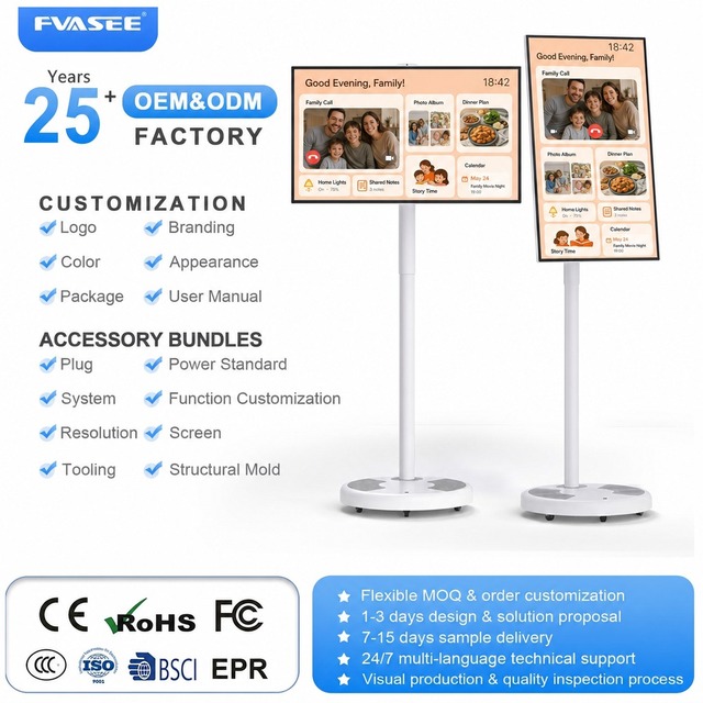 32Inch Rechargeable Portable TV for Restaurant Built in Battery 120Hz Rotating Interactive Digital Signage