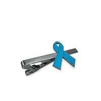 Épinglette métallique personnalisée avec logo moustache bleue pour la sensibilisation au cancer de la prostate