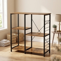 Étagère de cuisine rustique avec rangement, étagère de garde-manger, bibliothèque autoportante, présentoir pour plantes et pots de fleurs pour salon
