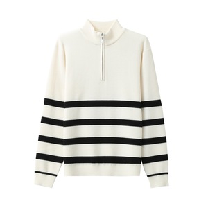 2025 Mùa Xuân Mùa Thu Mới Đến Người Đàn Ông Của Thanh Lịch Thời Trang Máy Có Thể Giặt Nửa Zip Top 30 Len Commuter Tất Cả Các Trận Đấu Cardigan - Product Image 1