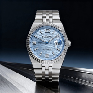 Montre analogique à quartz de luxe pour homme, boîtier 40 mm, verre acier inoxydable, mouvement japonais 20 mm, étanche 5 ATM – Offre Spéciale - Product Image 1