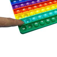 Jouet sensoriel à bulles 100 bulles, chiffres et symboles phonétiques, jouet anti-stress en silicone pour la relaxation et l'éducation